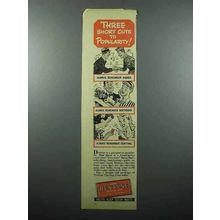 1945 Dentyne Gum Ad - Three Short Cuts to Popularity
