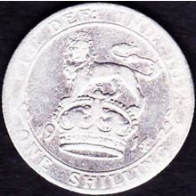 1914 Great Britain 1 Shilling Silver Coin