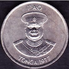 1977 Tonga 10 Seniti Coin