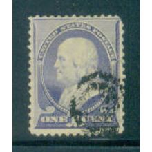 Used 212 1c Benjamin Franklin Barely Clears M01530