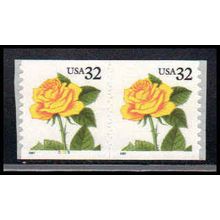 3054 32c Yellow Rose Very Fine MNH CNP Left 5555 PA1898