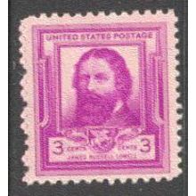 866 3c James Lowell Fine MNH BA0684
