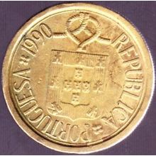 1990 Portugal 10 Escudos Coin