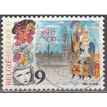 Belgique 1986 Michel 2252 O Cote (2008) 0.35 € Alost Géants beffroi Cachet rond