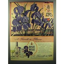 1945 Dixie Belle Gin Ad - A Favorite in Flowers