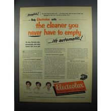 1953 Electrolux Vacuum Cleaner Ad - Never Have to Empty