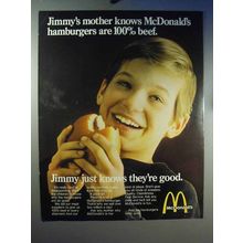 1969 McDonald's Ad - Hamburgers are 100% Beef