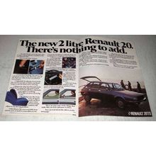 1978 Renault 20TS Car Ad - There's Nothing to Add