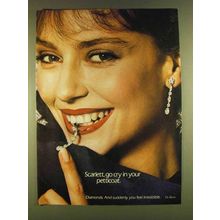 1980 De Beers diamonds Ad - Scarlett, Cry in Petticoat