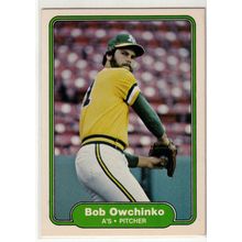 1982 Fleer baseball card 104 Bob Owchinko- Athletics