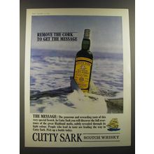 1964 Cutty Sark Scotch Ad - Remove the cork to get the message