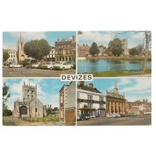 multiview, DEVIZES WILTSHIRE used postcard by J. Salmon 1975 pm =