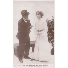 Cyril Maude Jessie Bateman Beauty & The Barge Military Ship Play RPC Postcard