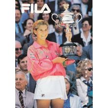 Monica Seles Tennis Victory at Australian Open 1992 Rare Italian Postcard