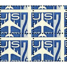 C51, Mint NH 7¢ Two Way Misperf Error Block of Four Stamps - Stuart Katz