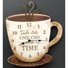 Coffee Clock "Take Life One Cup at a Time"