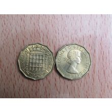 GB 1965 Elizabeth II Brass Threepence 3d Coin High Grade AU
