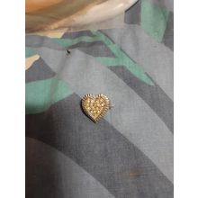 womens heart brooch with white stones
