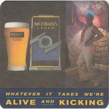 BEER MAT - McEWANS BREWERY - McEWANS LAGER - (Cat No 180) - (1995)