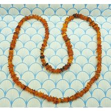 Vintage Genuine Natural Baltic Amber Chunky Polished Nugget Beaded Necklace