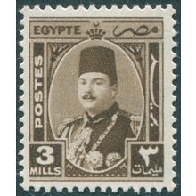 Egypt 1946 3m sepia SG293 unused