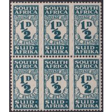 South Africa 1944 ½ Blue-Green Postage Due Two Units