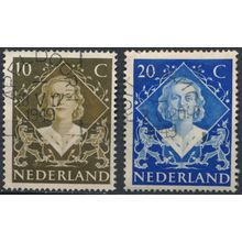 Queen Juliana's Coronation - Netherlands 1948 - FH - MiNr 509/10 (B)