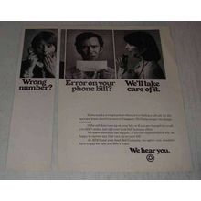1974 Bell Telephone Ad - Wrong Number?