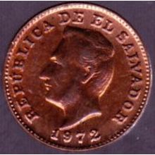1972 El Salvador 1 Centavo Coin