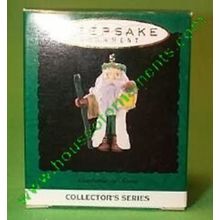 MINIATURE - CENTURIES OF SANTA - 3RD - WITH STICK LANTERN - HALLMARK ORNAMENT