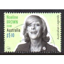 AUSTRALIA: 2020, $1.10 LEGENDS, NOELINE BROWN, USED SHEET PERF STAMP. 603/626