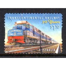AUSTRALIA: 2020, $1.10 CONTINENTAL RAILWAY, USED SELF-ADHESIVE STAMP. 187-212