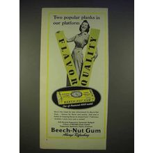 1940 Beech-Nut Gum Ad - Two Popular Planks