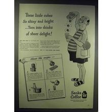 1943 Sanka Coffee Ad - Drinks of Sheer Delight