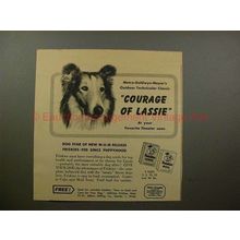 1946 Courage of Lassie Movie Ad - Friskies Fed!!