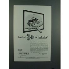 1953 Southern Railway System Ad - Land of 3-D Industry