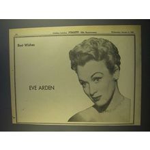 1956 Eve Arden Ad - Variety 50th Anniversary