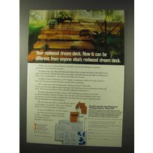 1977 California Redwood Association Ad - Dream Deck