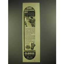 1939 Clorox Bleach Ad - Removes Numerous Stains