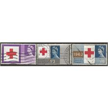 1963 Red Cross Phosphor Set SG642p-644p Good/Fine Used .. .