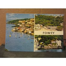 multiview, FOWEY, CORNWALL unused vintage postcard by NPO Dexter #