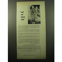1950 Foster Parents' Plan for War Children, Inc. Ad - And our bones ache