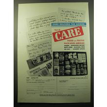 1950 CARE Package Advertisement - Care delivers the goods