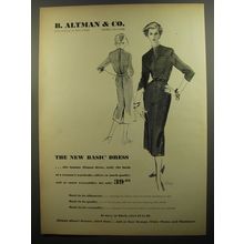 1952 B. Altman & Co. Dress Ad - The new basic dress