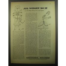 1952 Columbia Records Ad - All women do it or, the things that go on at opera