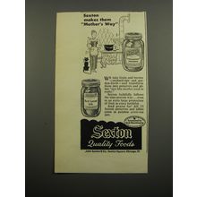 1955 Sexton Strawberry Preserves and Red Currant Jelly Ad - Sexton makes them