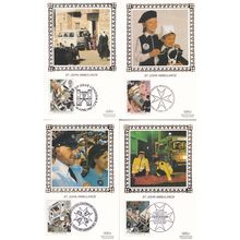 Benham St John Ambulance 4x Postcard Silk FDC Card s