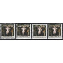 Sao S. Tomé & Principe 2008 / 2009 Mi. 3997 - 4003 Mouton sheep Faune 4 val.