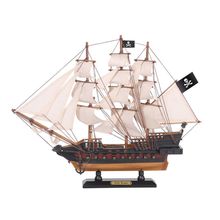 Wooden Captain Hook's Jolly Roger from Peter Pan White Sails Limited Model Pi...