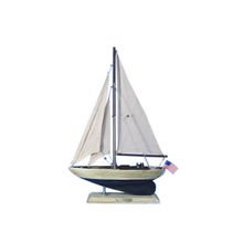 Pack Of 2] Wooden Rustic Enterprise Model Sailboat Decoration 16""